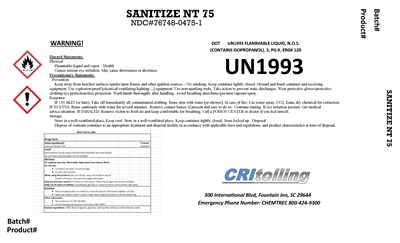 Cri Sanitize Nt 75 76748 0475 1 (drum)